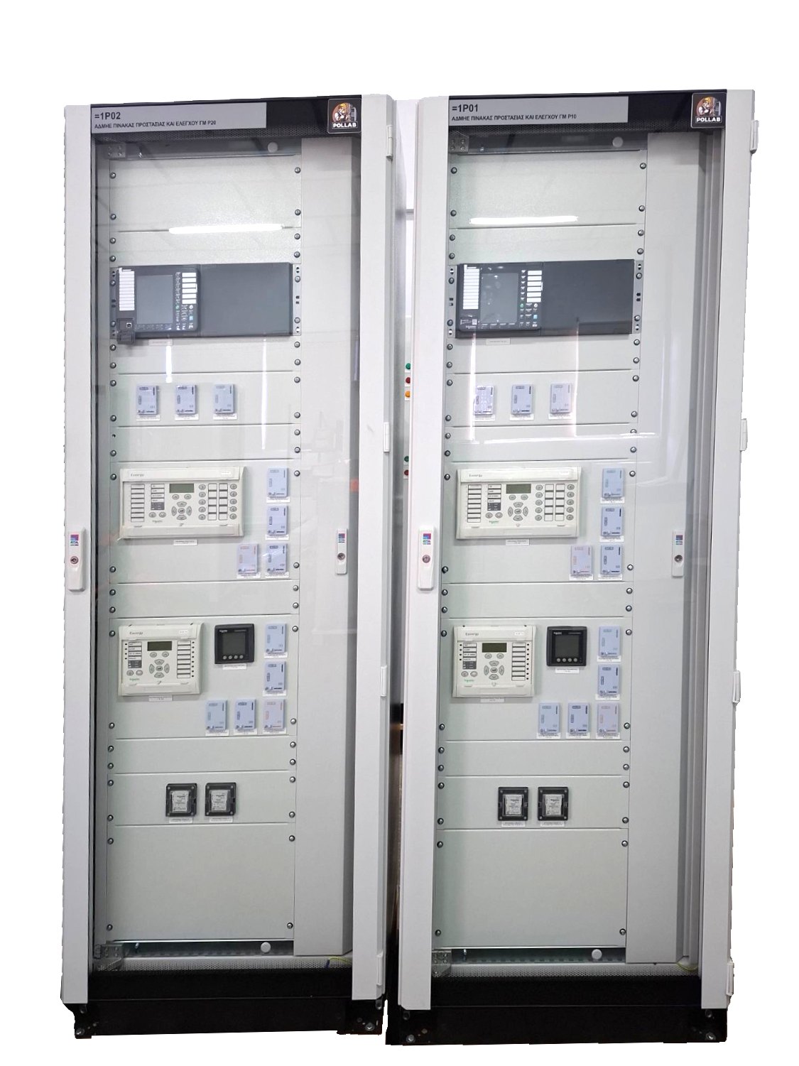 Protection and control panels with relays and bay control units